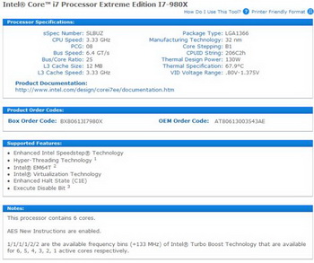 core i 7 -980X Extreme edition